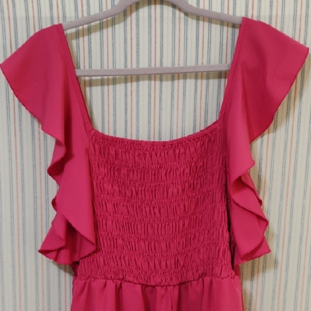 Pink Ruffle Romper 1XL - Picture 2 of 7